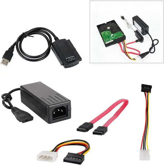 Alt view image 2 of 3 - SATA/PATA/IDE to USB 2.0 Adapter Converter Cable for Hard Drive Disk 2.5 inch 3.5 Hard Drive FE for Hard Drive US Plug