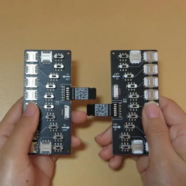 Alt view image 3 of 5 - 10-Slot SIM Card Adapter Multi-SIM Card Reader Mini SIM Nano with Independent Control Switch for iPhone5/6/7/8/X