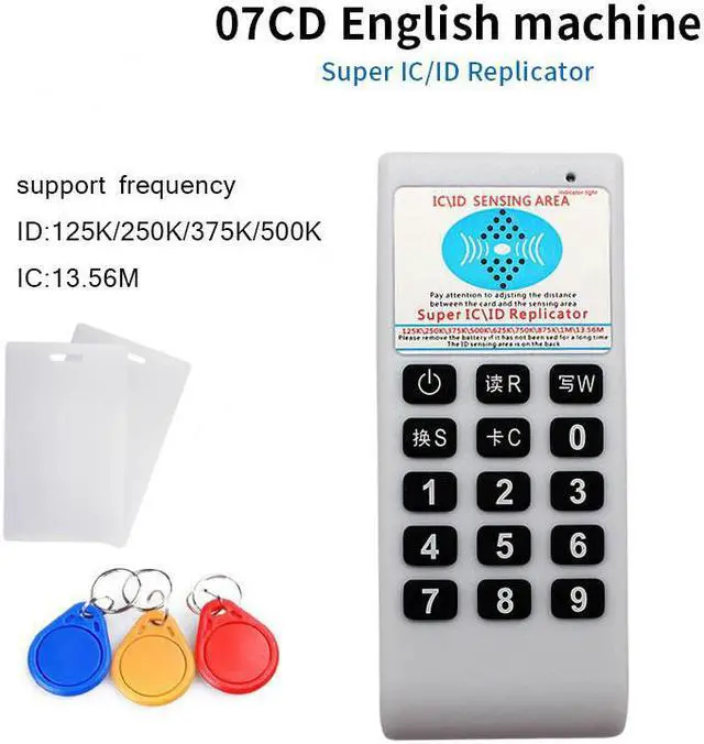 Alt view image 3 of 5 - Handheld Frequency 125Khz-13.56MHZ Copier Duplicator ID IC 8211 Card Reader Writer Access Control Card Pass Id Firewall