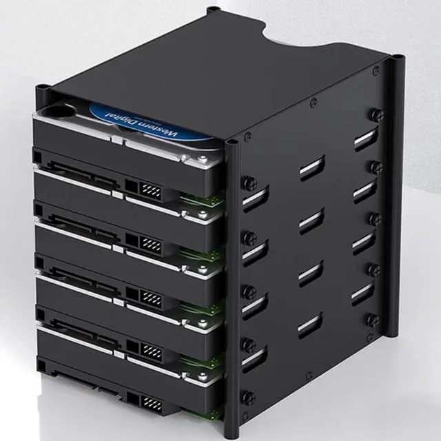 Alt view image 3 of 3 - 3.5 Inch HDD Hard Disk Bracket DIY Hard Disk Box Hard Disk Expansion Rack External HDD Hard Disk Drives Cage
