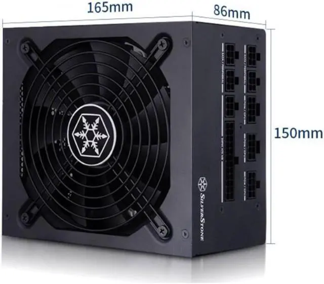 Alt view image 2 of 6 - PSU For SILVERSTONE ET500 Full Modular 80plus Gold Silent Fan 500W Power Supply ET500-MG