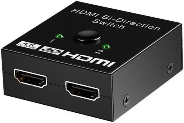 Alt view image 4 of 6 - HDMI-compatible Switch Bidirectional HDMI-compatible Splitter 1 In2 Out 2 Input 1 Output Supports 4K 3D 1080P for Xbox PS4 HDTV