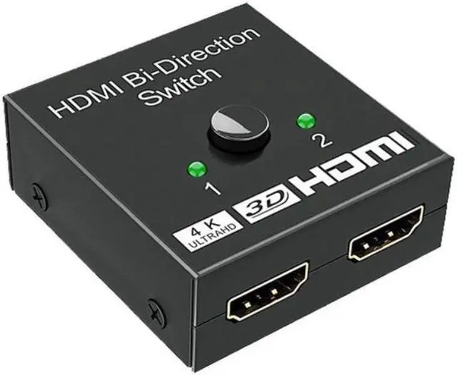 Alt view image 5 of 6 - HDMI-compatible Switch Bidirectional HDMI-compatible Splitter 1 In2 Out 2 Input 1 Output Supports 4K 3D 1080P for Xbox PS4 HDTV