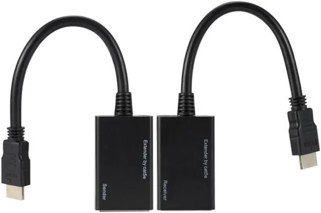 Main image of 1080p Up To 100ft (30M) Over RJ45 CAT5e CAT6 UTP LAN Ethernet Extender Repeater HDMI-compatible Compliant By CAT5e CAT6 Cable