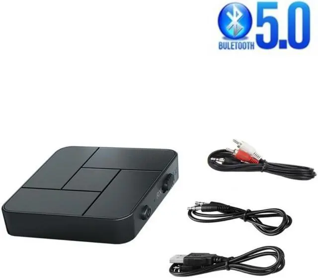Alt view image 4 of 6 - Bluetooth 5.0 Audio Receiver Transmitter 3.5mm AUX Jack RCA USB Dongle Stereo Wireless Adapter with Mic For Car TV PC Headphone