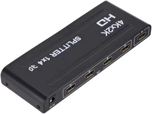 Alt view image 2 of 6 - HDMI-compatible One In Four Distributor HDMI-compatible Same Screen TV One In Four Out Four Port Screen Splitter