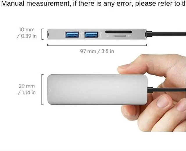 Alt view image 3 of 3 - Type C To HDMI-compatible 4K USB C 3.0 SD TF Card Reader Adapter for MacBook Samsung Dex Xiaomi 10 Projector TV Monitor