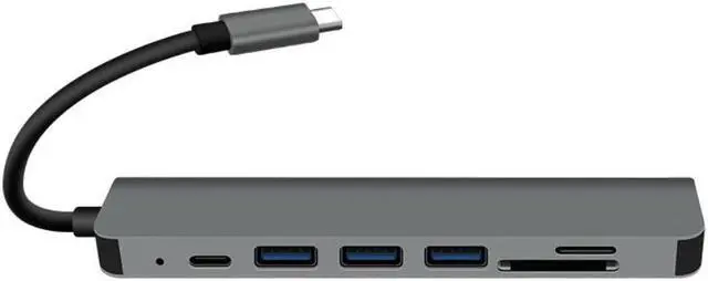 Alt view image 2 of 3 - USB 3.0 Type-C Hub To HDMI-compatible Adapter 4K Thunderbolt 3 USB C Hub with Hub 3.0 TF SD Reader Slot PD for MacBook Pro/Air