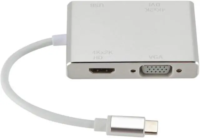 Alt view image 2 of 6 - USB3.1 USB-C To HDMI Type-C To 4K HDMI VGA Adapter 4K Male To Female for MacBook Pro Xiaomi Huawei USB-C To HDMI VGA Converter