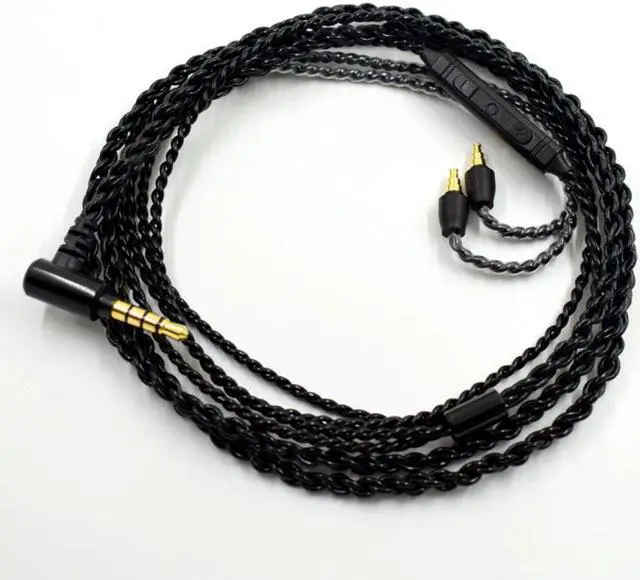 Alt view image 3 of 6 - Replacement Audio Cable for Sennheiser IE40 PRO Headphones Upgrade Silver Plated Cord Wire Microphone Volume Control 23 AugT2