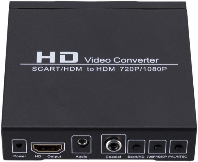  Scart Hdmi to Hdmi Video Converter Box 1080p Scaler 3.5mm  Coaxial Audio Output for Game Consoles DVD : Electronics