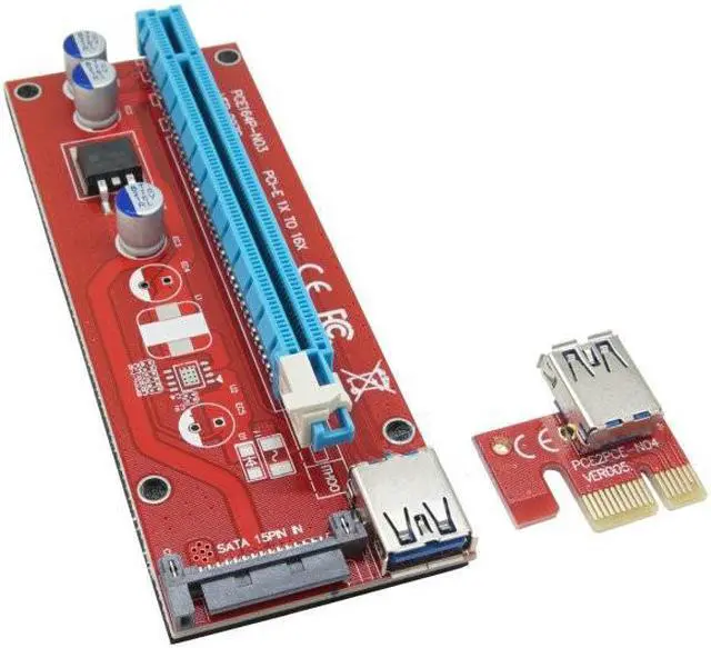 Main image of 60cm PCI-E PCI Express 1x To 16x Riser Card USB3.0 Cable SATA Power Cable PCIE Riser 007 for Bitcoin Mining BTC Graphics Card