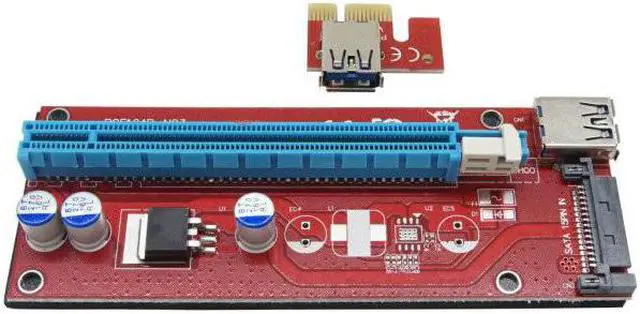 Alt view image 3 of 6 - 60cm PCI-E PCI Express 1x To 16x Riser Card USB3.0 Cable SATA Power Cable PCIE Riser 007 for Bitcoin Mining BTC Graphics Card