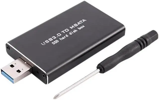 Alt view image 3 of 6 - mSATA to USB 3.0 Hard Drive Enclosure Aluminum Alloy External Solid State Disk Box mSATA Case Adapter for 30*30 50*30 mSATA SSD