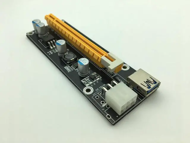 Alt view image 2 of 6 - Riser Mini PCI-E PCI Express Riser Card 1x to 16x USB 3.0 Data Cable SATA to 6Pin Power Supply for BTC Miner Antminer Mining