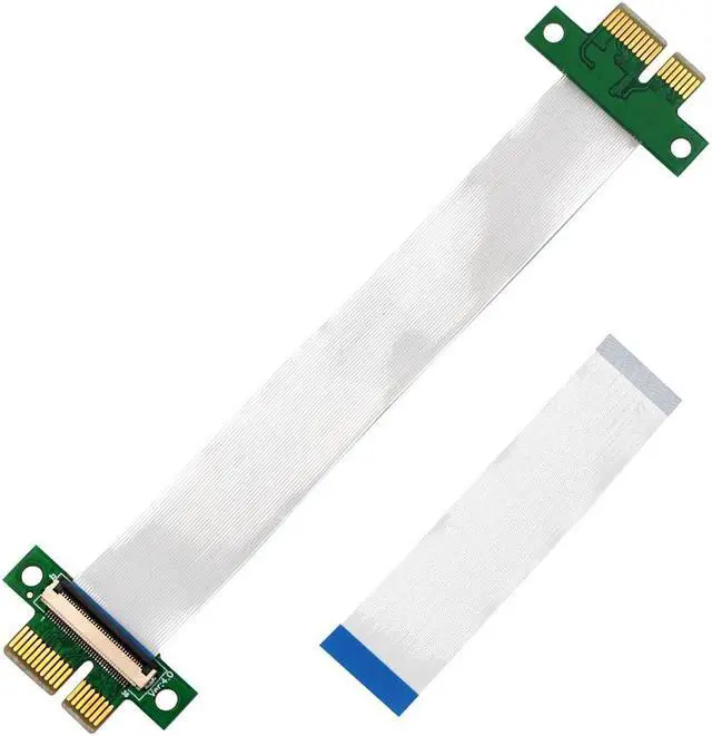 Main image of Cable PCI Express 1X to 1X Riser PCI-E Extender PCIE Riser Male to Male FPC Cable 15cm 25cm Extension Ribbon Flex Relocate Cable