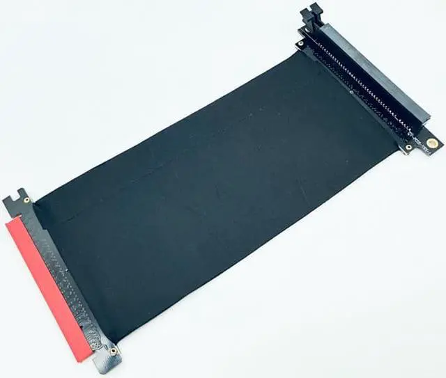 Alt view image 6 of 6 - Riser PCI-E x16 To x16 graphics card upright Riser Extension ribbon Cable For Alpha 550RGB 330 Water cooled Tower case PCIe 16x
