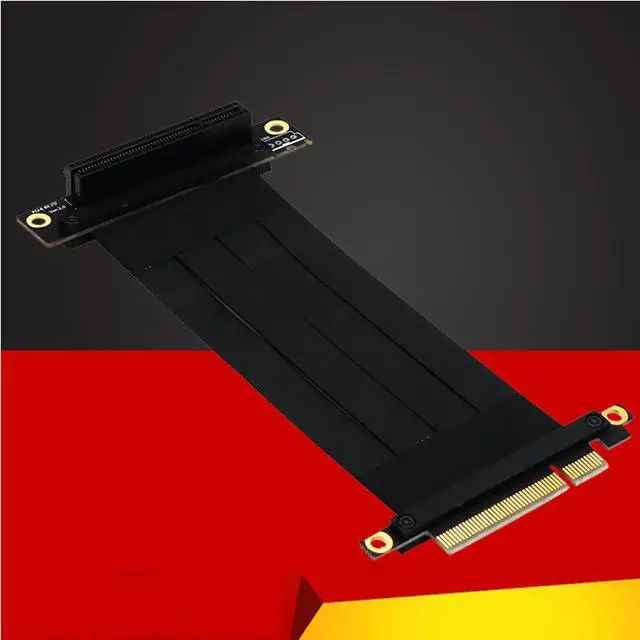 Main image of PCI Express Extension Cable PCIE X8 to X8 Graphics Cards Riser Cable 90 Degree Right Angle PCI-E X8 Slot PCIe 8x Extender Cables