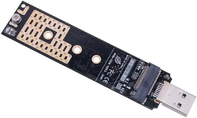 Alt view image 2 of 6 - NVMe to USB Adapter M.2 SSD to USB 3.1 Type A Card M2 to USB Adapter Realtek RTL9210 Chips M Key NVME PCIE SSD Enclosure Adapter