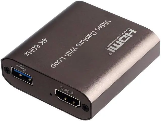 Alt view image 2 of 6 - 4K 60hz Loop Out HDMI Capture Card Audio Video Recording Plate Live Streaming USB 1080p 60fps Grabber for PC PS4 Game DVD Camera