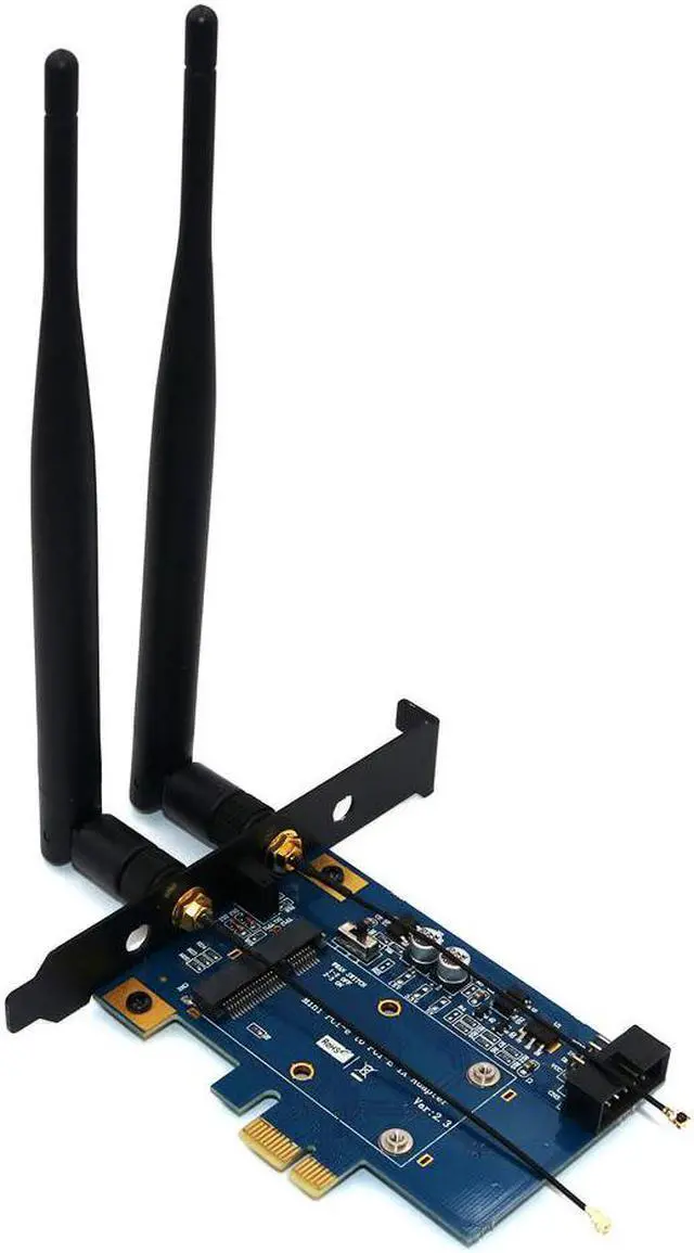 Alt view image 2 of 3 - PCI-E WiFi Adapter PCIE Wifi Bluetooth Adapter Mini PCI Express to PCIE X1 Network Card for Mini PCI E Wifi 3G/4G/LTE + SIM Slot