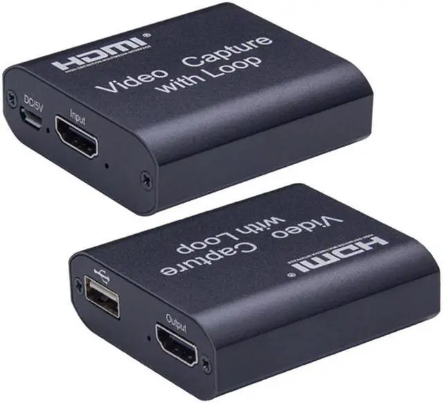 Alt view image 2 of 6 - Video Capture Card 1080P 4K HDMI Video Capture Device HDMI To USB 2.0 Dongle Game HD Capture Recording Live Streaming + Loop Out