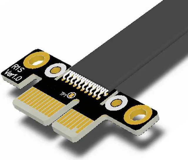 Alt view image 3 of 6 - PCI-E 1X to 16X Riser Card Adapter Extender Cable PCIe 3.0 X1 PCI Express Graphics Card Extension Cable for BTC Miner Mining