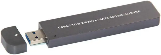 Alt view image 5 of 6 - NVME/SATA M2 SSD Case USB3.1 M.2 NVMe/SATA Mobile Hard Drive Case External SSD Box Suppor 2TB for Win Mac Linux OS SSD Enclosure