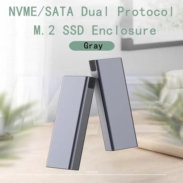 Alt view image 5 of 6 - USB Type C SSD Enclosure M2 SSD Case Box External Hard Disk Case for M.2 NGFF NVME SATA M/B Key Hard Drive Case Realtek RTL9210B