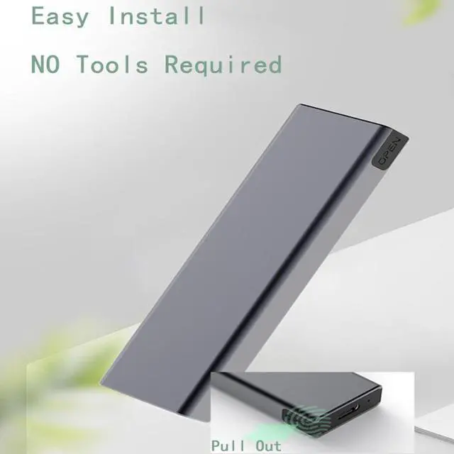 Alt view image 6 of 6 - USB Type C SSD Enclosure M2 SSD Case Box External Hard Disk Case for M.2 NGFF NVME SATA M/B Key Hard Drive Case Realtek RTL9210B