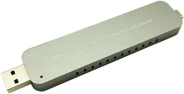 Alt view image 2 of 6 - M2 SSD Case/Enclosure/Box M.2 PCI-E NVME to USB3.1 TYPE-A TYPE-C Enclosure SSD Hard Disk Box Adapter Case for 2242/2260/2280 SSD