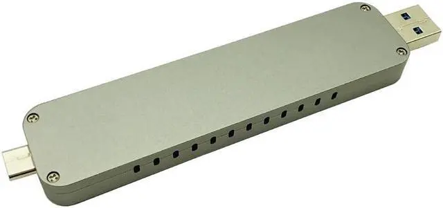 Alt view image 3 of 6 - M2 SSD Case/Enclosure/Box M.2 PCI-E NVME to USB3.1 TYPE-A TYPE-C Enclosure SSD Hard Disk Box Adapter Case for 2242/2260/2280 SSD