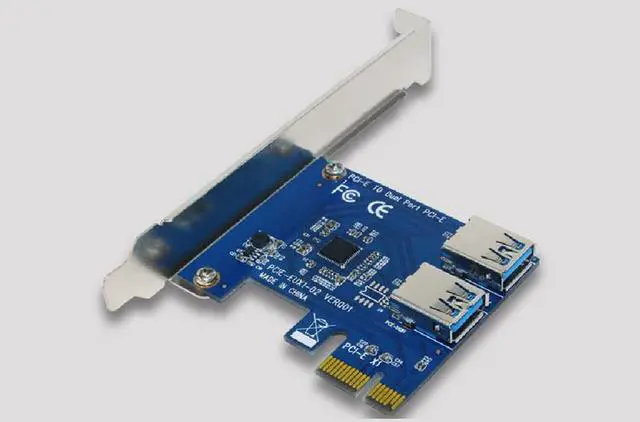 Alt view image 6 of 6 - PCI-E PCI Express 1X to 16X Riser Card Extender 60cm USB 3.0 Data Cable SATA 15Pin to 4Pin Power Supply for Bitcoin Miner Mining