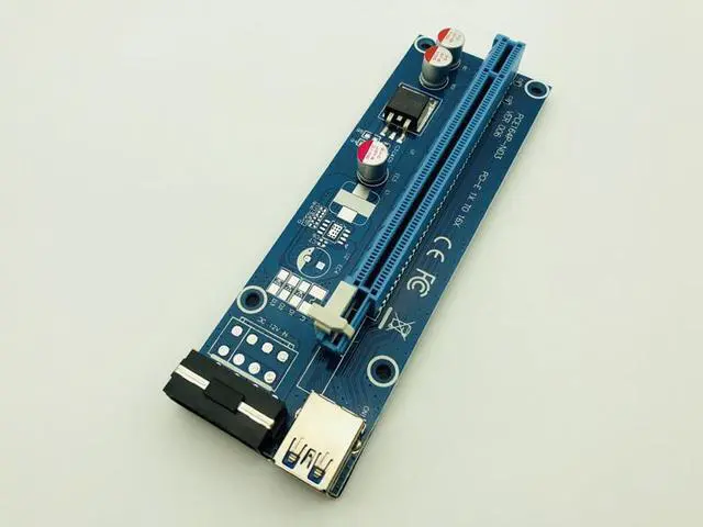 Alt view image 6 of 6 - 6PCS Riser PCI-E Extender PCI Express Riser Card PCIE 1x to 16x USB3.0 SATA to 4Pin IDE Molex Power for BTC Miner Mining Machine