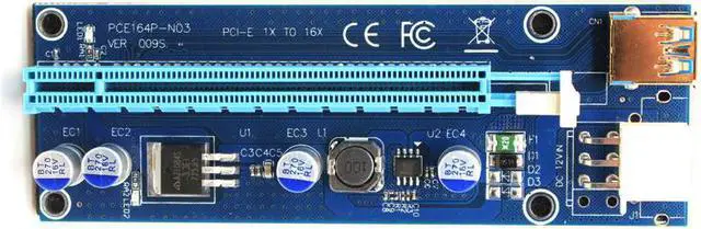 Alt view image 3 of 6 - 6PCS/LOT 009S Risers PCIe PCI-E PCI Express Riser Card 1X 4x 8x 16x USB 3.0 Data Cable for BTC Miner with 3 LEDs Antminer Mining