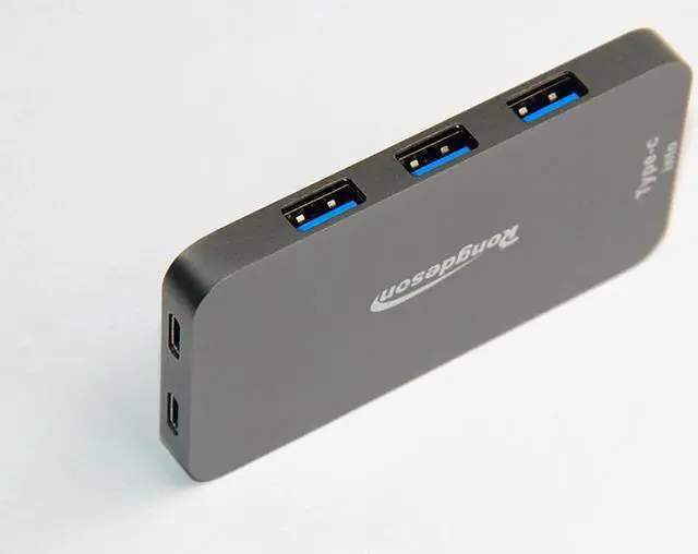 Alt view image 2 of 3 - USB C HUB USB-C to 3.0 HUB Thunderbolt 3-Ports Adapter + Dual Ports USB C for MacBook MateBook DELL Xiaomi Lenovo Type C USB HUB