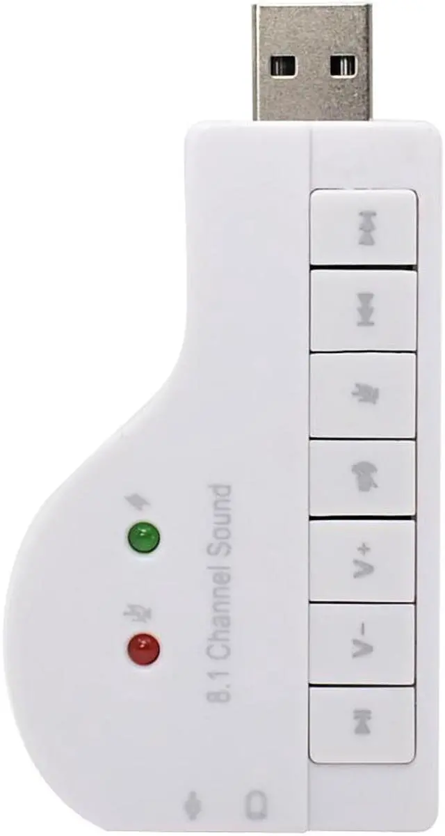 Main image of Carte son professionnelle 3D externe USB, adaptateur 8.1 canaux 3.5mm, Microphone Audio pour Win XP/7/8 Android Linux MacOS