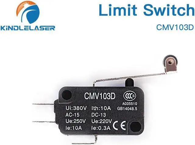 Main image of Kindle Laser  petit interrupteur de fin de course de haute qualité CMV103D, Micro interrupteur momentané à longue poignée pour machine de découpe Laser CO2