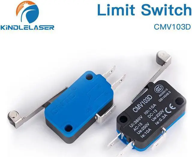 Alt view image 2 of 7 - Kindle Laser  petit interrupteur de fin de course de haute qualité CMV103D, Micro interrupteur momentané à longue poignée pour machine de découpe Laser CO2