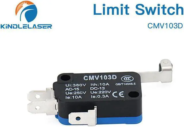 Alt view image 3 of 7 - Kindle Laser  petit interrupteur de fin de course de haute qualité CMV103D, Micro interrupteur momentané à longue poignée pour machine de découpe Laser CO2