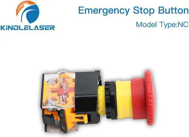 Alt view image 3 of 7 - Kindle Laser  bouton d'arrêt d'urgence NC pour Machine de découpe et gravure Laser CO2
