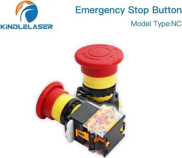 Alt view image 4 of 7 - Kindle Laser  bouton d'arrêt d'urgence NC pour Machine de découpe et gravure Laser CO2