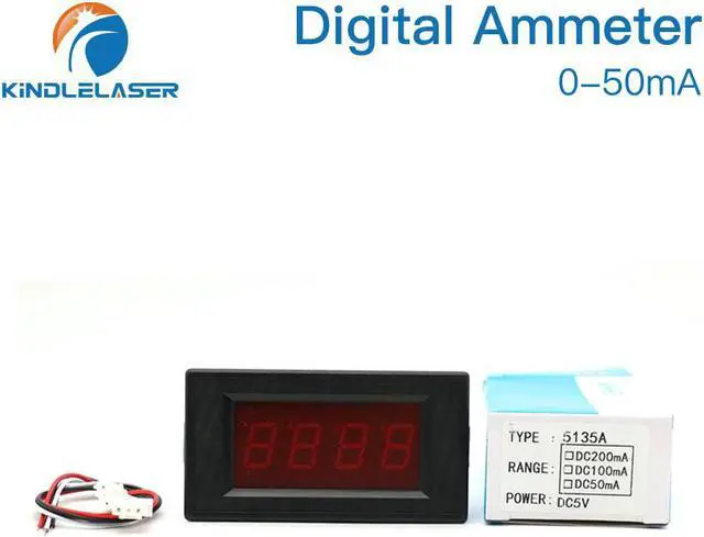 Alt view image 2 of 7 - KINDLELASER  ampèremètre numérique LED, courant DC 0-50mA, panneau d'ampli analogique, pour Machine de découpe et gravure au Laser CO2