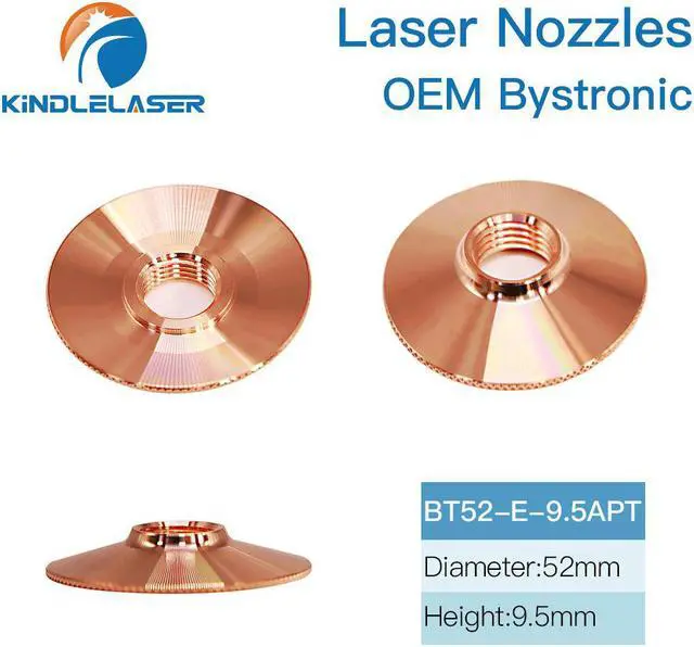 Main image of Kindelaser  Base de buse Laser à Fiber bystronique D52mm H9.5mm, accessoires de Machine de découpe Laser Bystronic, siège de buse Laser
