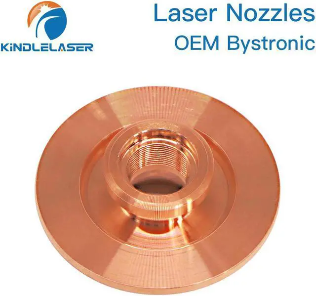 Alt view image 3 of 7 - KINDLELASER Bystronic E Type adaptateur de buses de coupe 3D d38 mm h17,5 mm M19 fond rond monocouche pour tête de coupe Laser à Fiber