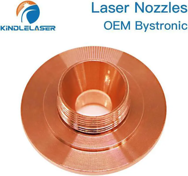 Alt view image 2 of 7 - KINDLELASER Bystronic E Type adaptateur de buses de coupe 3D d38 mm h17,5 mm M19 fond rond monocouche pour tête de coupe Laser à Fiber