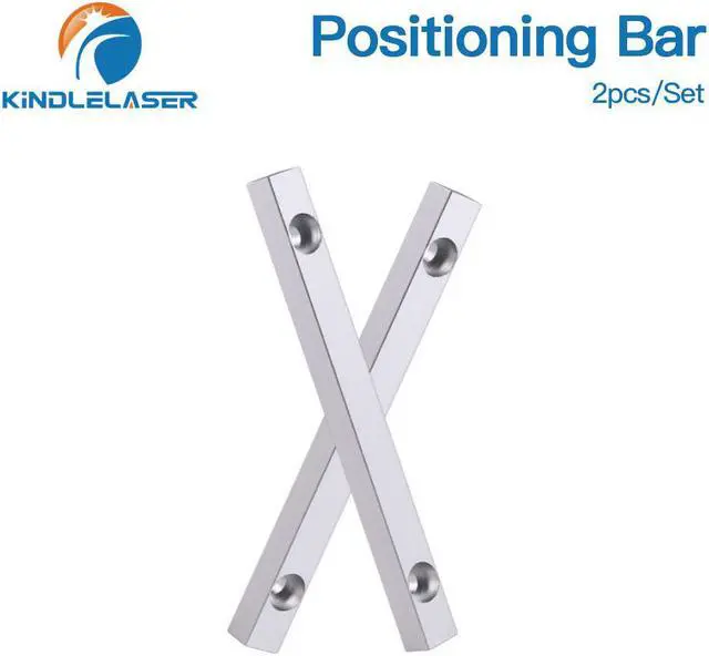 Main image of KINDLELASER  barre de positionnement de table de travail, 2 pièces, 125x12mm Dia.6mm + 4 vis de positionnement pour bricolage, Machine à graver en Fiber et Co2