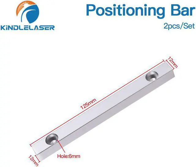 Alt view image 2 of 7 - KINDLELASER  barre de positionnement de table de travail, 2 pièces, 125x12mm Dia.6mm + 4 vis de positionnement pour bricolage, Machine à graver en Fiber et Co2