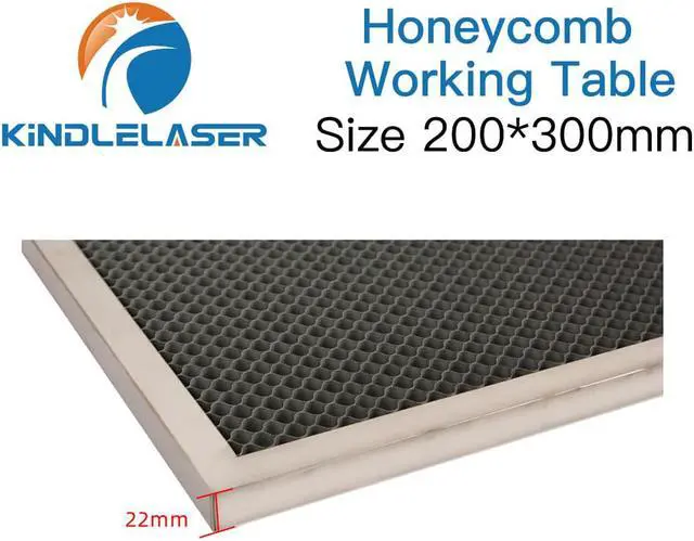 Alt view image 3 of 4 - KINDLELASER  Table de travail en nid d'abeille, dimensions personnalisables 200x300mm, plate-forme de planche, table de découpe en aluminium, partie Laser pour Laser CO2