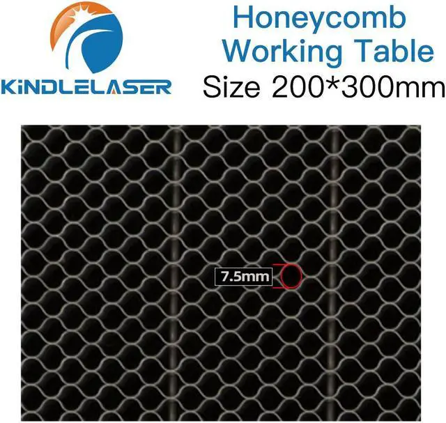 Alt view image 4 of 4 - KINDLELASER  Table de travail en nid d'abeille, dimensions personnalisables 200x300mm, plate-forme de planche, table de découpe en aluminium, partie Laser pour Laser CO2